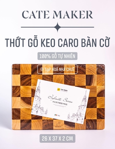 THỚT GỖ KEO CARO BÀN CỜ CAO CẤP CATEMAKER