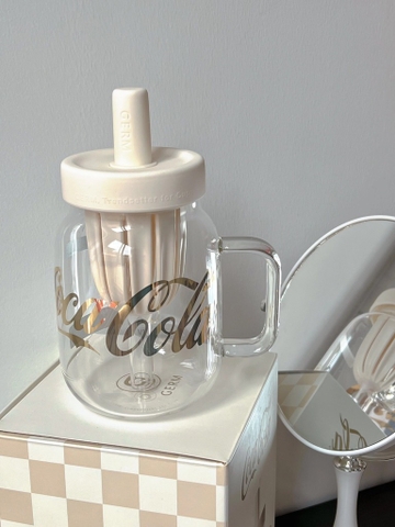 CỐC TRÀ THUỶ TINH CHỊU NHIỆT KÈM ỐNG HÚT CAO CẤP GERM