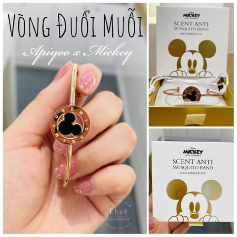 VÒNG TAY ĐUỔI MUỖI APIYOO x MICKEY ROSEGOLD 18K