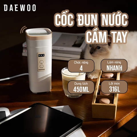 [Chính hãng] [Ảnh thật] [Có sẵn] CỐC ĐUN NƯỚC CẦM TAY 450ML DAEWOO