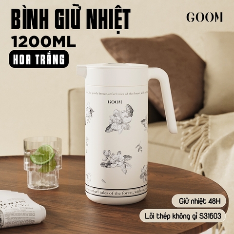 BÌNH TRÀ GIỮ NHIỆT PHÍCH GIỮ NHIỆT 1.2L GOOM GARDEN