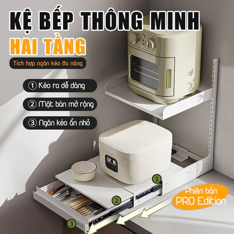 KỆ BẾP THÔNG MINH 2 TẦNG ĐA NĂNG