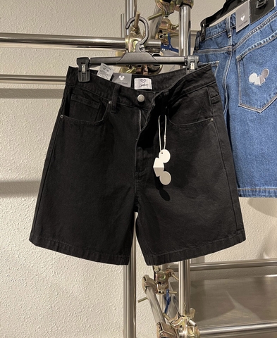 LOGO JEAN SHORTS (black)