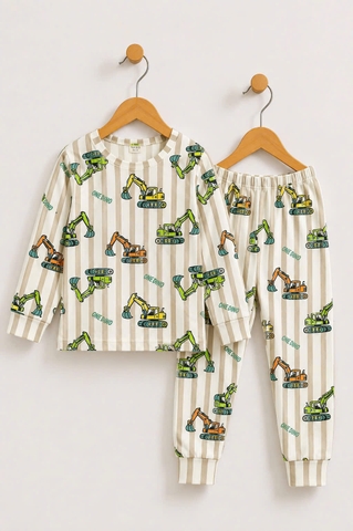 BỘ DÀI TAY COTTON 4 CHIỀU IN TRÀN BÉ TRAI 4-14 TUỔI