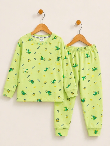 BỘ DÀI TAY COTTON 4 CHIỀU IN TRÀN BÉ TRAI 4-14 TUỔI