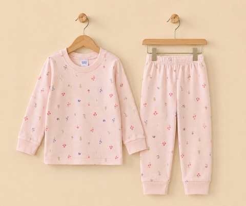 BỘ DÀI TAY COTTON BÉ GÁI 1-5 TUỔI