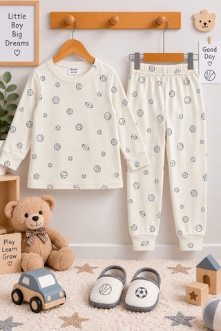 BỘ COTTON DÀI TAY BÉ TRAI 1-5 TUỔI