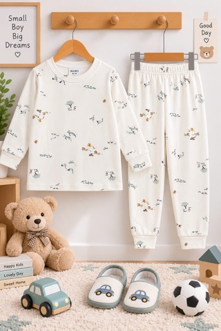BỘ DÀI TAY COTTON BÉ TRAI 1- 5 TUỔI