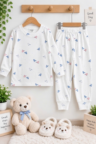 BỘ DÀI TAY COTTON BÉ GÁI 1-5 TUỔI