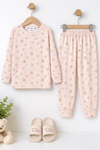 BỘ COTTON DÀI TAY BÉ GÁI 4 - 14 TUỔI