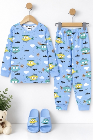 BỘ COTTON DÀI TAY BÉ TRAI 4-14 TUỔI (NHIỀU HỌA TIẾT)