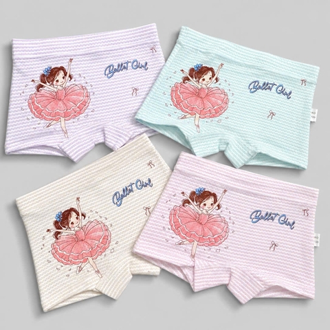 ƯU ĐÃI - COMBO 4 QUẦN CHIP THÔNG HƠI BÉ GÁI CDG023 (3-11 TUỔI)