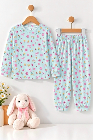 BỘ COTTON DÀI TAY BÉ GÁI 4 - 14 TUỔI