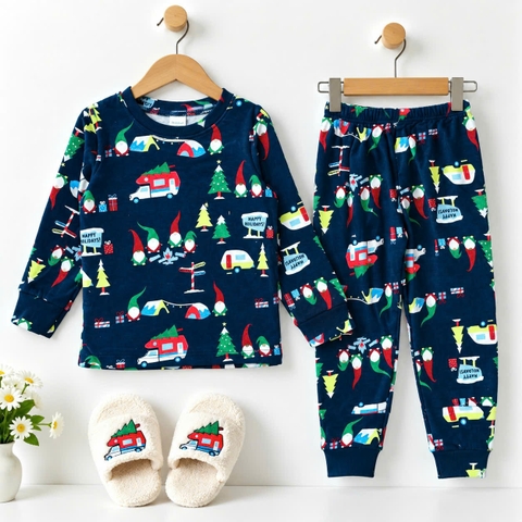 BỘ COTTON DÀI TAY IN HÌNH BÉ TRAI 1-5 TUỔI