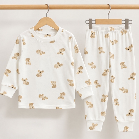 BỘ COTTON DÀI TAY BÉ TRAI 1-5 TUỔI