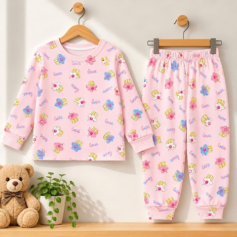 BỘ DÀI TAY COTTON 4 CHIỀU BÉ GÁI 4-14 TUỔI (NHIỀU HỌA TIẾT)