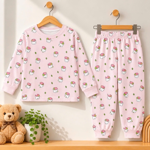 BỘ COTTON DÀI TAY BÉ GÁI 4 - 14 TUỔI
