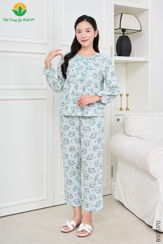Bộ cotton nữ quần dài áo dài tay B50.5170.