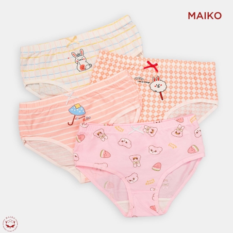 Set 2 Quần chip vát bé gái Cotton thấm hút mồ hôi