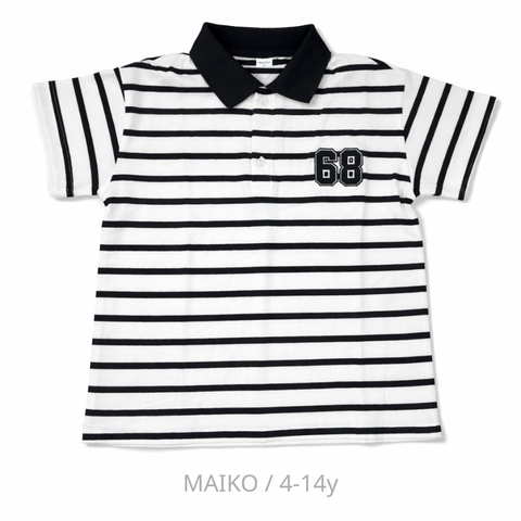 ÁO POLO CỘC TAY SỌC KẺ BÉ TRAI 4-14 TUỔI