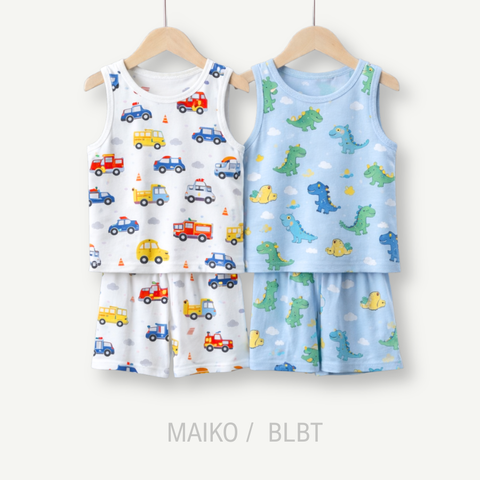 BỘ COTTON 3 LỖ IN HÌNH BÉ TRAI 1-5Y