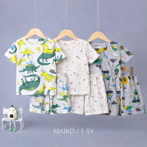 [COMBO 3 BỘ] CỘC TAY COTTON BÉ TRAI 1-5 TUỔI