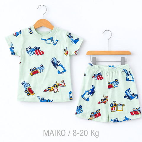 BỘ COTTON CỘC TAY BÉ TRAI 1-5Y