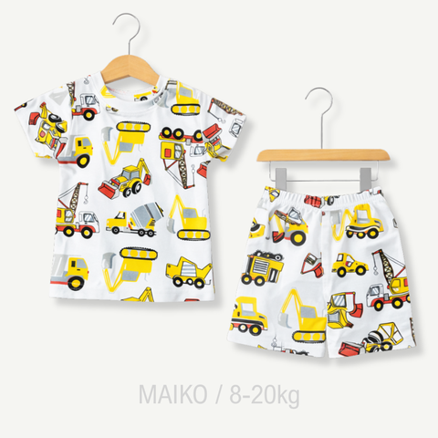 BỘ COTTON CỘC TAY BÉ TRAI 1-5Y