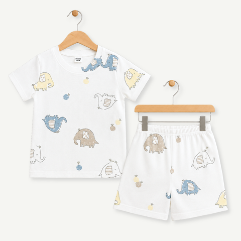 BỘ COTTON CỘC TAY BÉ TRAI 1-5Y