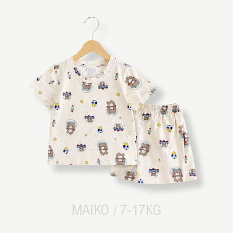 BỘ COTTON CỘC TAY 4 CHIỀU HÀN QUỐC 1-5 TUỔI