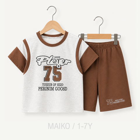 BỘ COTTON BÉ TRAI PLEYER 75 SIZE 1-7 TUỔI
