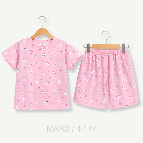 BỘ CỘC TAY COTTON 4 CHIỀU IN TRÀN BÉ GÁI 4-14 TUỔI 