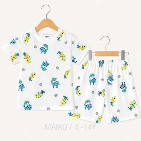 BỘ CỘC TAY COTTON 4 CHIỀU IN TRÀN BÉ TRAI 4-14 TUỔI