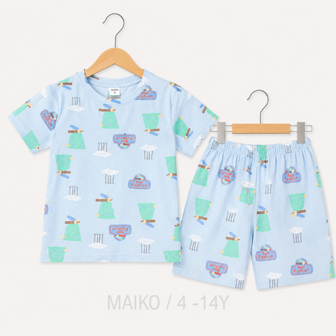 BỘ CỘC TAY COTTON 4 CHIỀU IN TRÀN BÉ TRAI 4-14 TUỔI