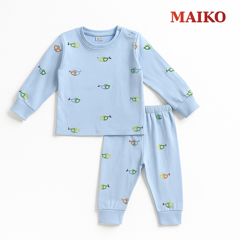 Bộ Borip cotton dài tay Thu-Đông Bé trai từ 1-5 Tuổi