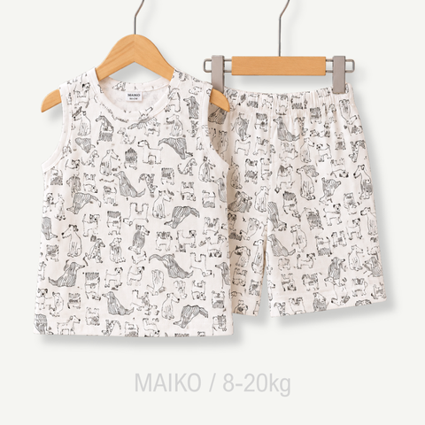 BỘ COTTON 3 LỖ IN HÌNH BÉ TRAI 1-5Y