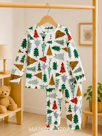 BỘ COTTON DÀI TAY IN HỌA TIẾT BÉ TRAI 1-5Y