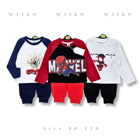 Bộ cotton Spiderman bé trai 90-150