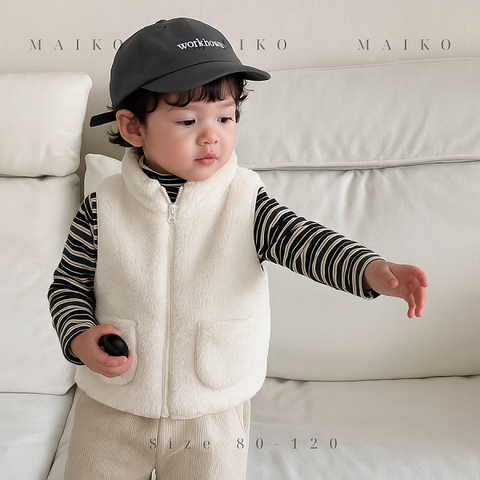 Áo Gile lông Bé trai/Bé gái 1 - 5 Tuổi