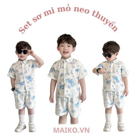 Set sơ mi Mỏ neo-thuyền