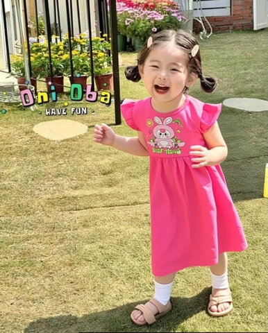 Váy cotton Bé gái cánh tiên in hình 2 - 10 Tuổi