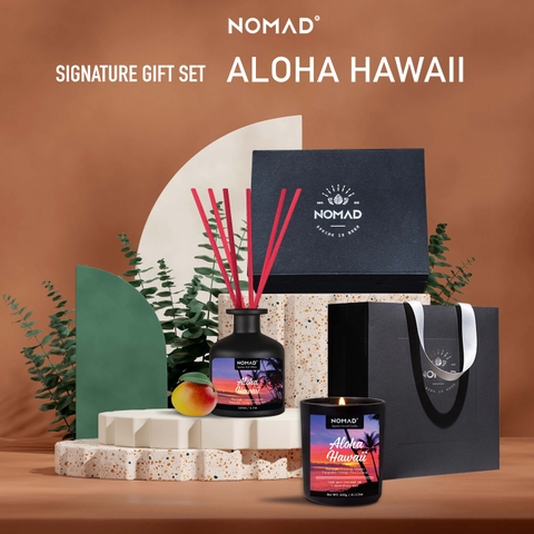 Combo 2 Phần Quà Tặng Nến Thơm, Tán Hương Nomad Signature Gift Set