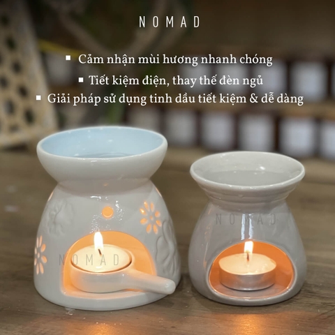 Lọ Gốm Sứ Tráng Men Loại Lớn + Kèm Đế Đựng Nến Tealight