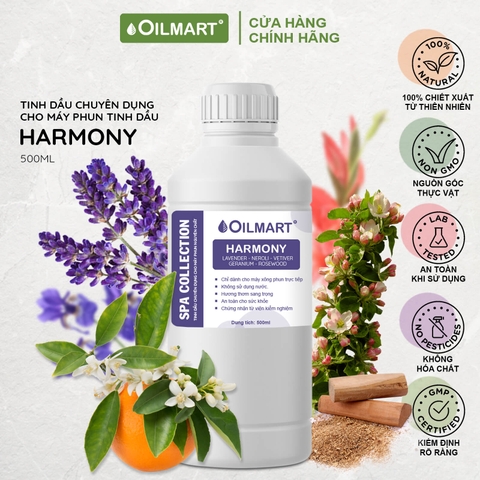 Tinh Dầu Chuyên Dụng Dung Tích Lớn Dùng Cho Máy Phun Tinh Dầu Oilmart - Harmony
