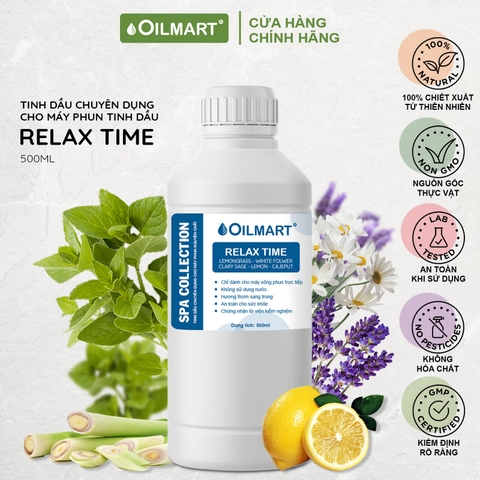 Tinh Dầu Chuyên Dụng Dung Tích Lớn Dùng Cho Máy Phun Công Nghiệp Oilmart - Relax Time