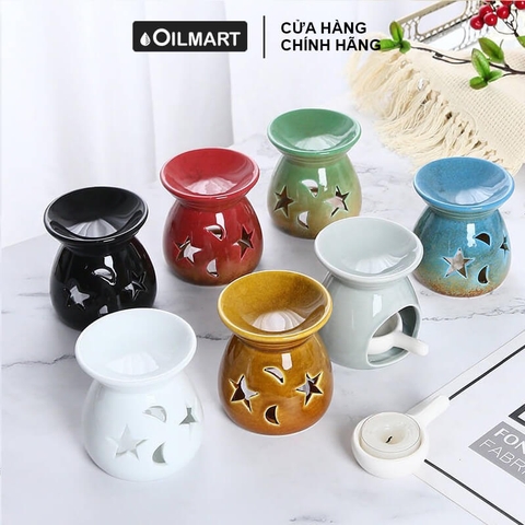 Lọ Gốm Sứ Bát Tràng Đốt Tinh Dầu Nến Tealight