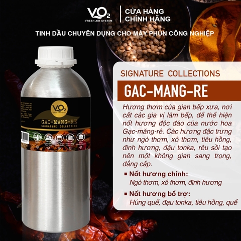 Tinh Dầu Cho Máy Phun Công Nghiệp VO2 Signature Collection - Gac-Mang-Re