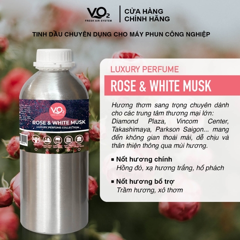 Tinh Dầu Cho Máy Phun Công Nghiệp VO2 Luxury Perfume - Rose & White Musk