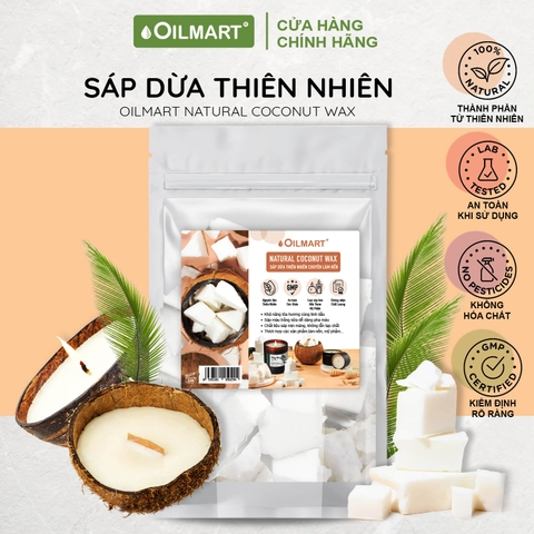 Sáp Dừa Thiên Nhiên Oilmart Natural Coconut Wax