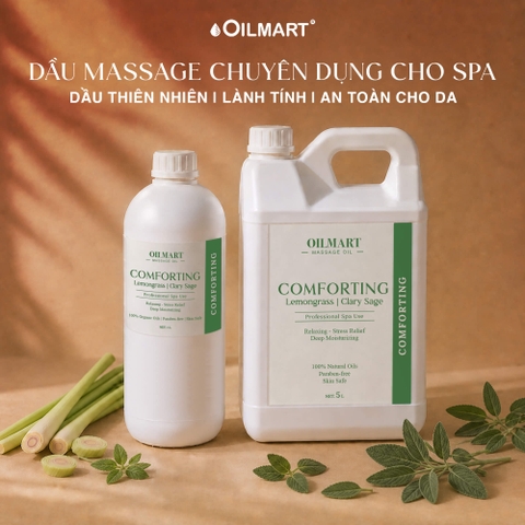 Dầu Massage Body Chuyên Dụng Cho Spa Oilmart - Lemongrass Comforting